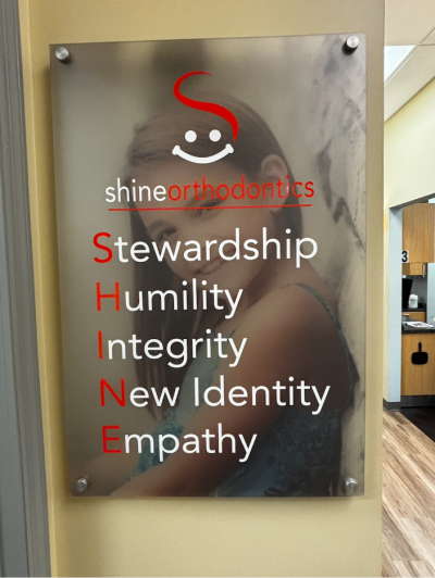 SHINE acronym sign
