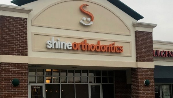 Shine Orthodontics building sign
